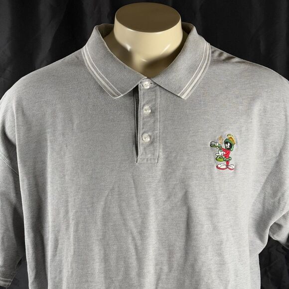 Vtg 1999 Warner Bros Studio Store Marvin The Martian Polo Shirt 3XL Looney Tunes - Picture 2 of 13